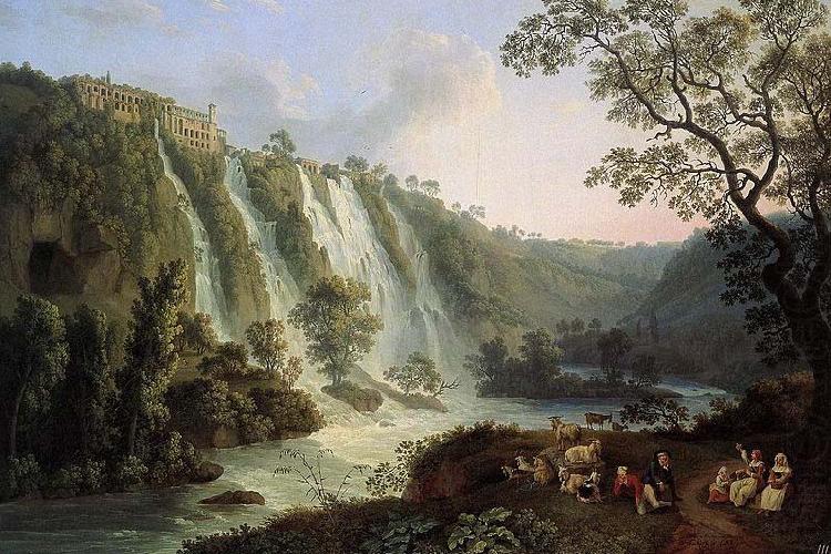 Jakob Philipp Hackert Villa of Maecenas and Waterfalls in Tivoli china oil painting image